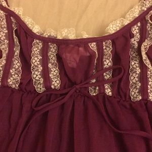 Burgundy Victoria Secret babydoll lingerie
